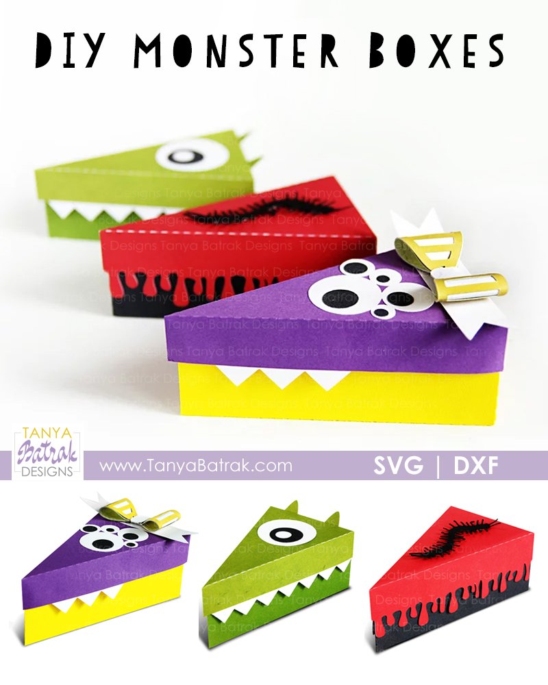 Monster Gift Boxes Cut Files