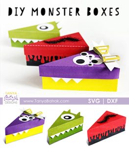 Monster Gift Boxes SVG Cut Files