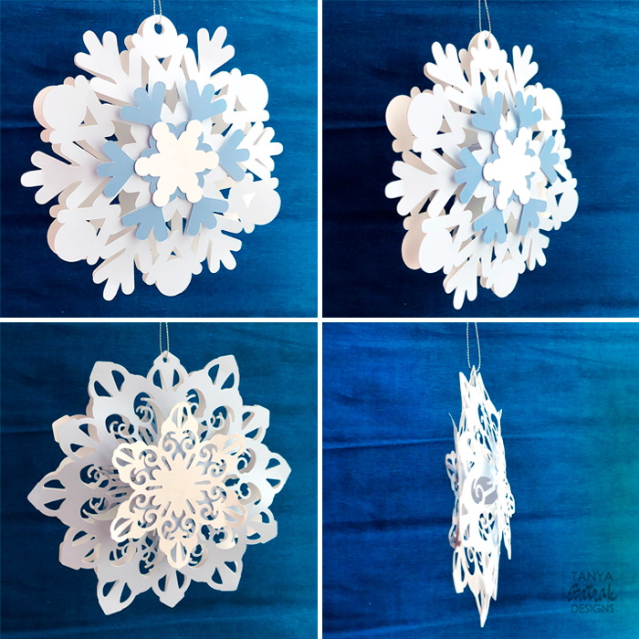 DIY 3D Paper Snowflakes