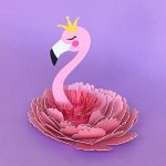DIY Paper D Flamingo Flower Table Decoration Cake Topper SVG