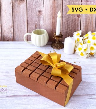 DIY Paper Gift Box SVG: 3D Chocolate Bar Box