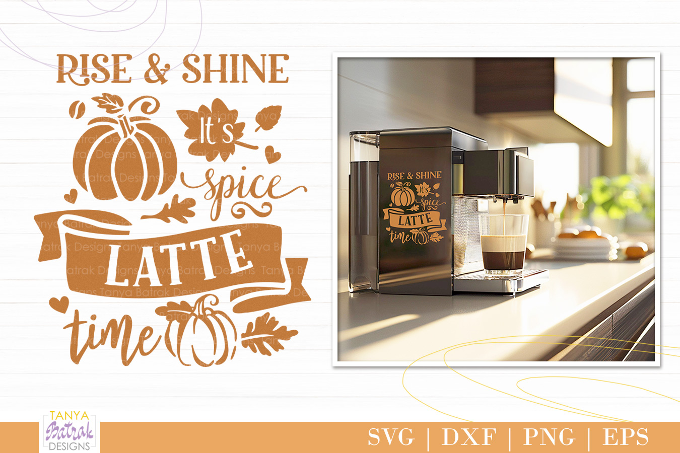 Rise Shine It s Pumpkin Latte Spice Time SVG Free Fall SVG