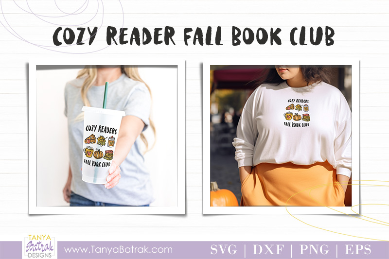 Cozy Reader Fall Book Club SVG