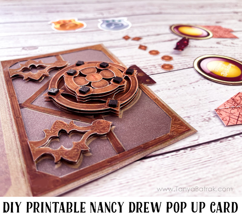 DIY Pop Up Card Nancy Drew Mystery of the Seven Keys