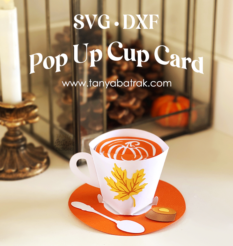 DIY Cup Pop Up Card SVG