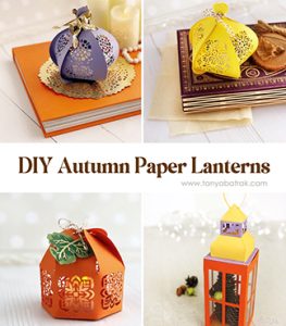 DIY Fall Paper Cut Lantern