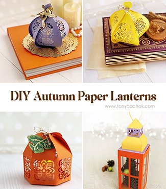 DIY Fall Paper Cut Lantern