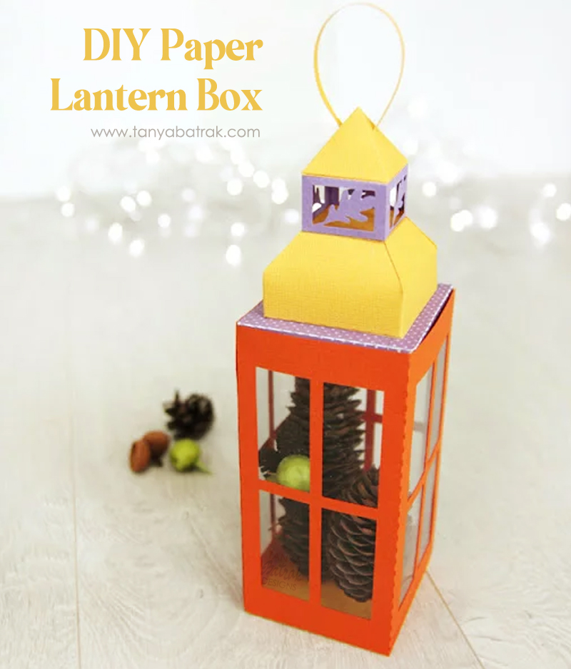 DIY Fall Paper Cut Lantern