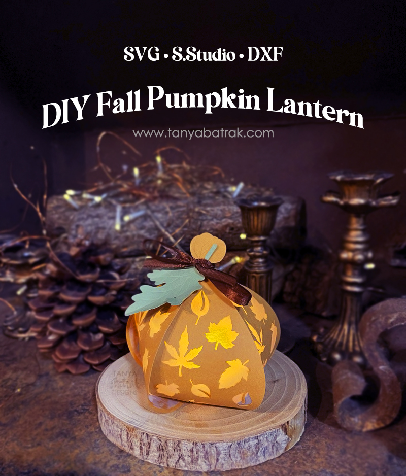 DIY Fall Paper Cut Lantern