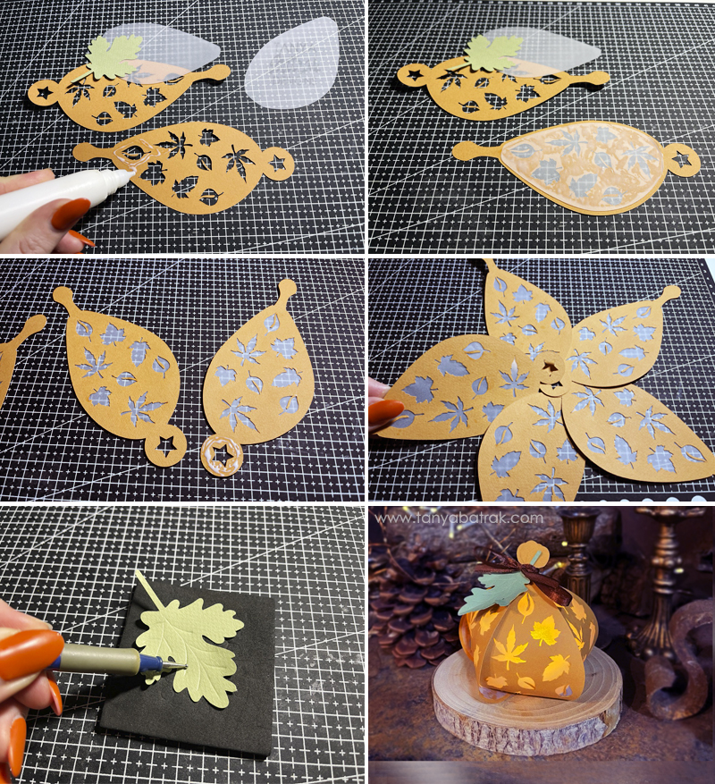 DIY Fall Paper Cut Lantern