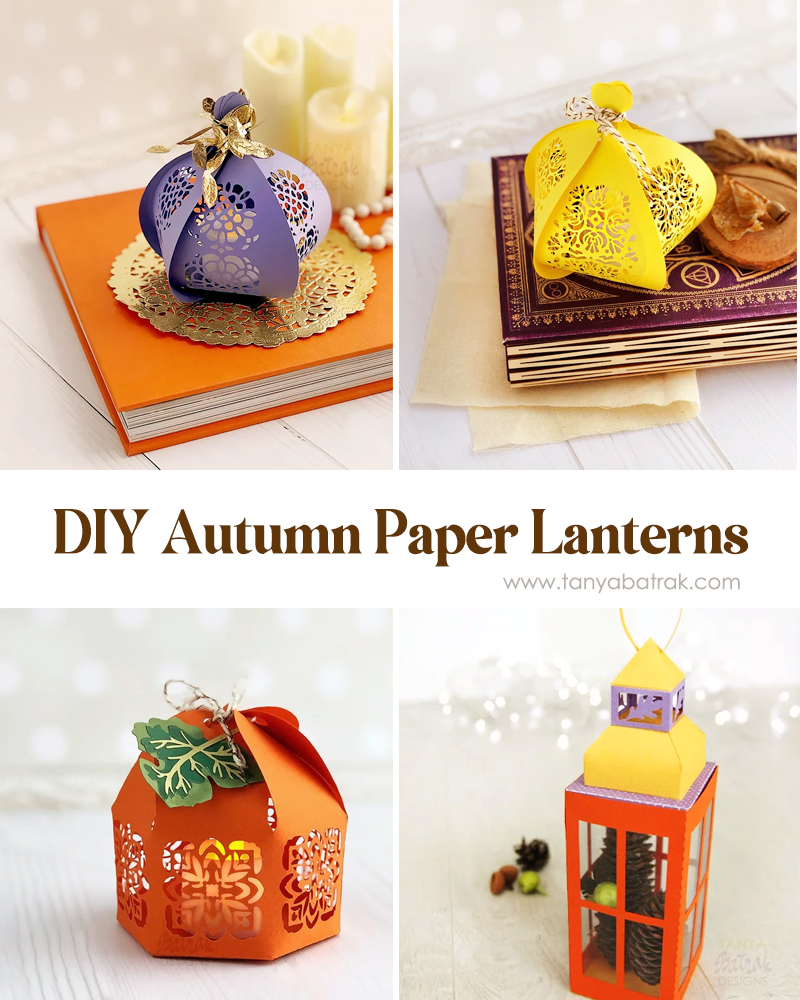 DIY Fall Paper Cut Lantern